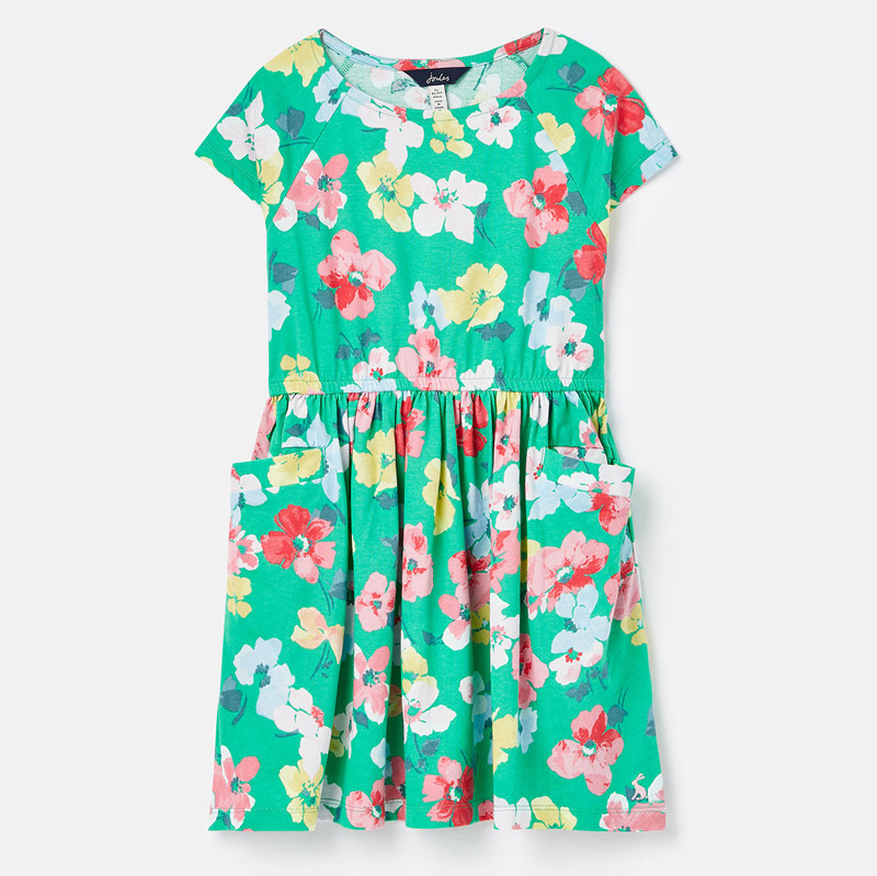 Joules Jude Knit Dress - Green Floral